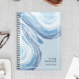 Blue Wave Geode Notizblock