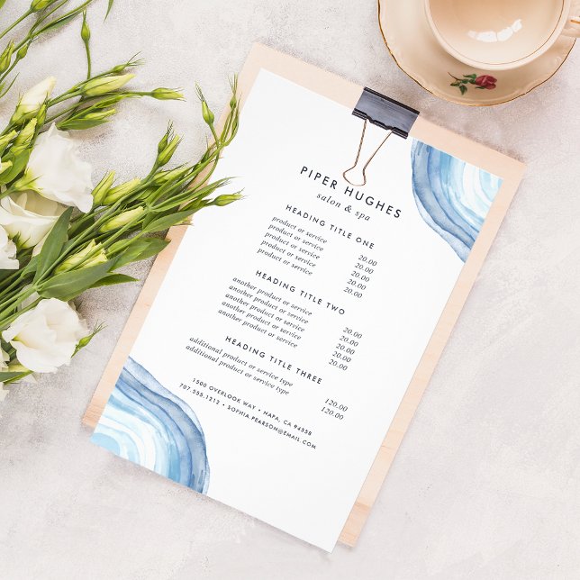 Blue Wave Geode | Preise und Dienstleistungen Flyer (Von Creator hochgeladen)