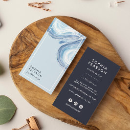 Blue Wave Geode | Vertikale soziale Medien Visitenkarte
