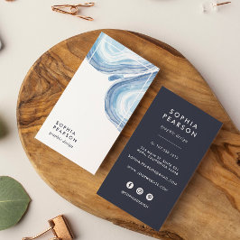 Blue Wave Geode | Vertikale soziale Medien Visitenkarte