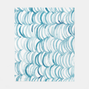 Blue Wave japanischer Style MusterIllustration Fleecedecke
