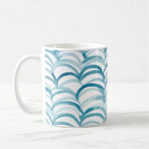 Blue Wave japanischer Style MusterIllustration Kaffeetasse