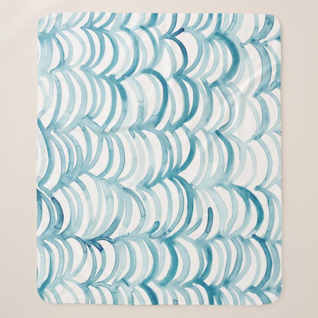 Blue Wave japanischer Style MusterIllustration Sherpadecke (Vorderseite)