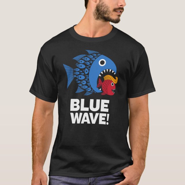 Blue Wave Kamala Funny Big Fish Eat Little Fish Tr T-Shirt (Vorderseite)