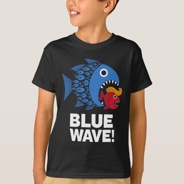 Blue Wave Kamala Funny Big Fish Little Fish Tr T-Shirt (Vorderseite)