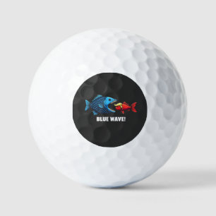 Blue Wave Kamala Harris Walz Fischwahl Golfball