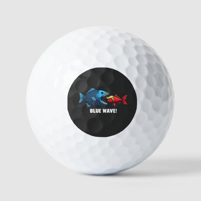 Blue Wave Kamala Harris Walz Fischwahl Golfball (Vorderseite)