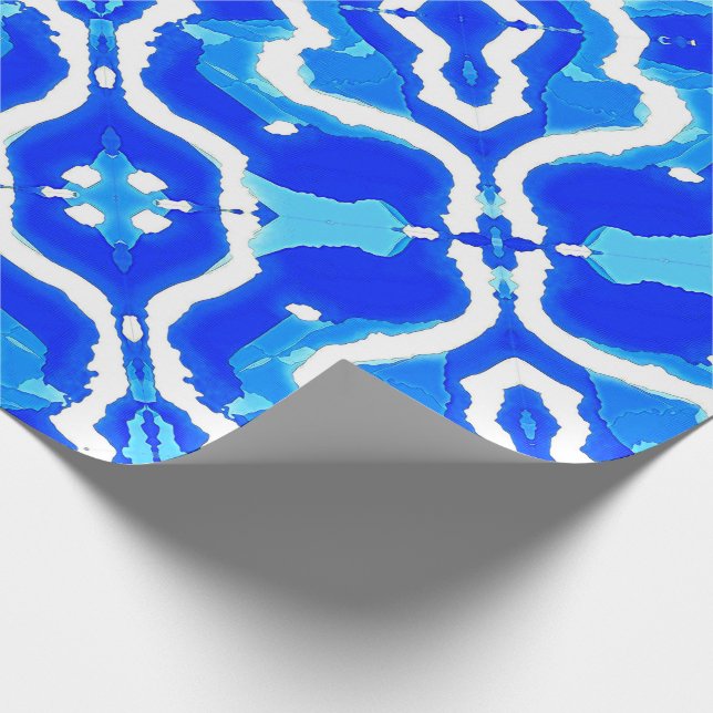 Blue wave minted art geschenkpapier (Ecke)