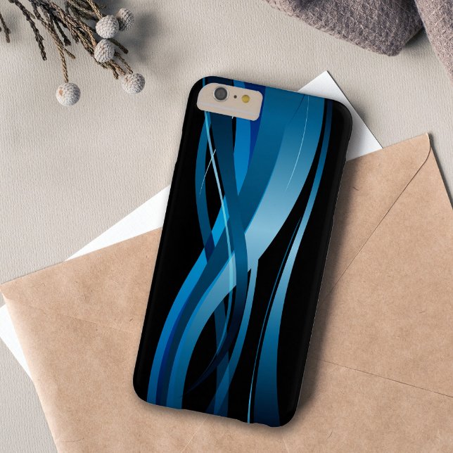 Blue Wave Modernes Abstraktes Muster Case-Mate iPhone Hülle (Von Creator hochgeladen)