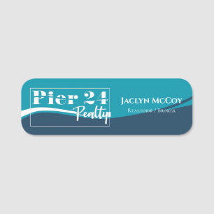 Blue Wave Nametag Namensschild