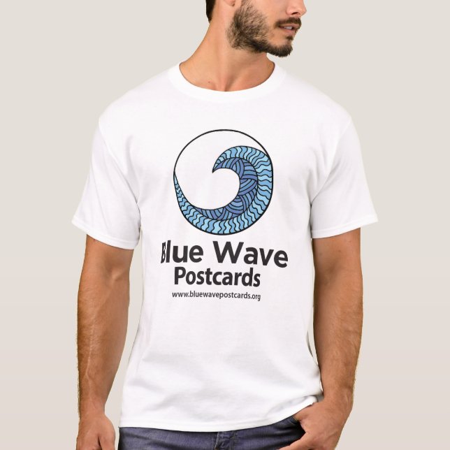 Blue Wave Postcards - Basic T-Shirt für Herren (Vorderseite)