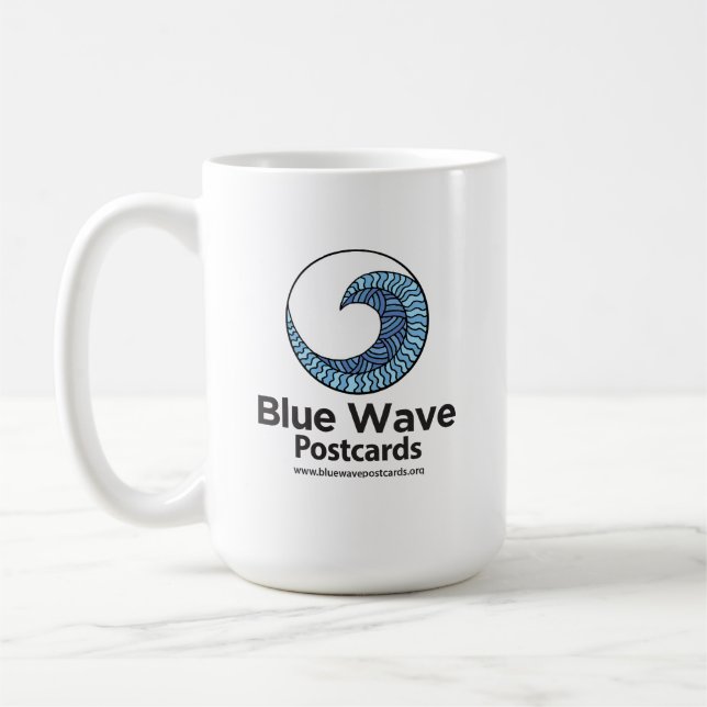 Blue Wave Postcards - Classic Mug, 11 oz Kaffeetasse (Links)