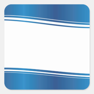 Blue Wave Quadratischer Aufkleber