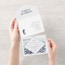 Blue Wave Seepferd Wedding ID836