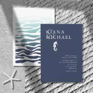 Blue Wave Seepferd Wedding Wht/Navy ID836