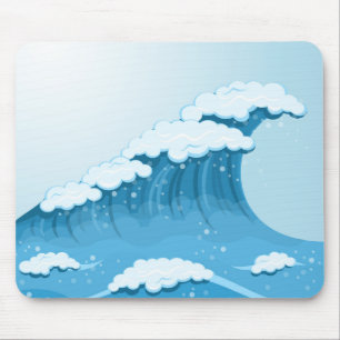 Blue Wave Surf und Ocean Mousepad
