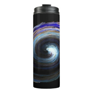 Blue Wave Swirl Thermosbecher