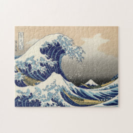 Blue wave Ukiyo e japanese painting Puzzle