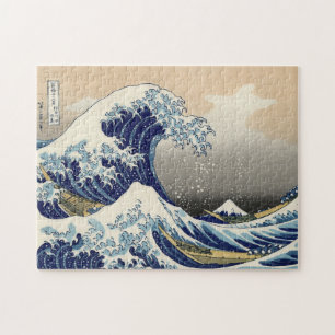 Blue wave Ukiyo e japanese painting Puzzle