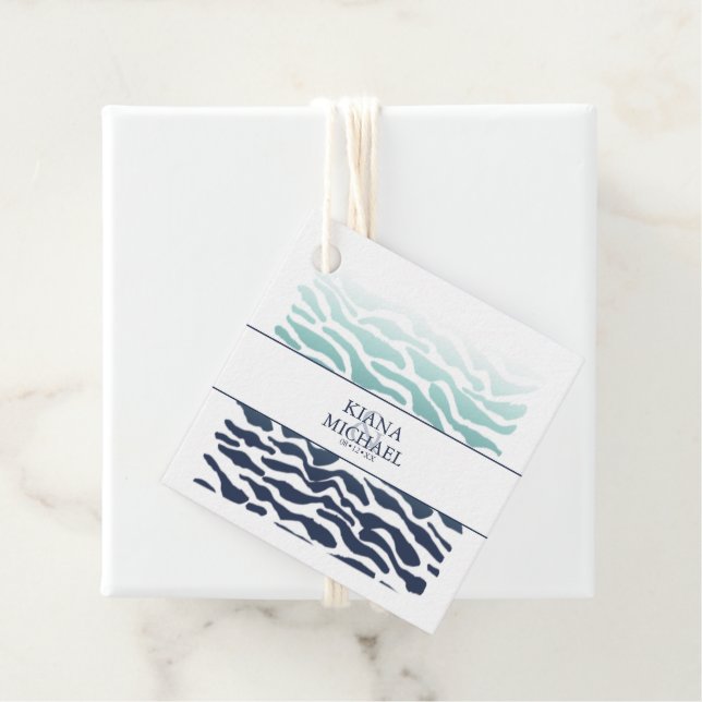 Blue Wave Wedding ID836 Geschenkanhänger (Beispiel)