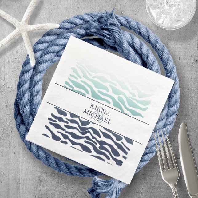 Blue Wave Wedding ID836 Serviette (Von Creator hochgeladen)