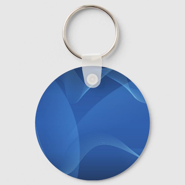 Blue Waves Abstrakte Schlüsselkette Schlüsselanhänger (Vorderseite)