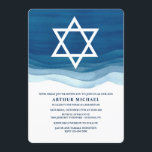 Blue Waves Bar Mitzvah Einladung<br><div class="desc">Mit dieser schönen Blue Wave Einladung laden Sie jeden zu diesem besondere Anlass ein. Hintergrundvektor erstellt von freepik - www.freepik.com). () Die Karte ist leicht anzupassen mit Ihrem Wortlaut, Schriftart, Schriftart Farbe, Papierform Optionen und Auswahl von sechs Papiertypen.() Nicht genau, was Sie suchen? Alle unsere Produkte können auf Ihre Bedürfnisse...</div>