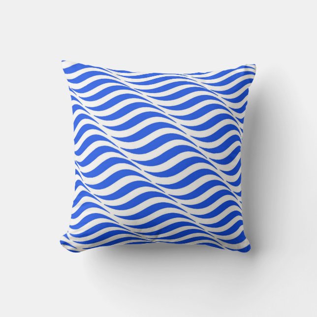 Blue Waves Kissen (Vorderseite)