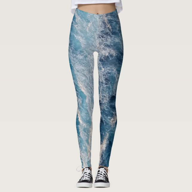 Blue Waves Leggings (Vorderseite)