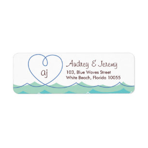 Blue Waves Loopy Heart Beach Hochzeitsplatz
