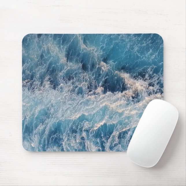 Blue Waves Mousepad (Mit Mouse)