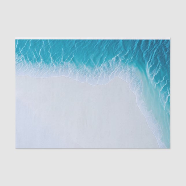 Blue Waves Nautical Beach Decoupage Seidenpapier (Vorderseite)