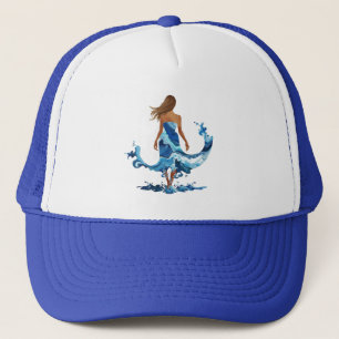 Blue Waves Ocean Girl Truckerkappe