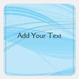 Blue Waves Quadratischer Aufkleber