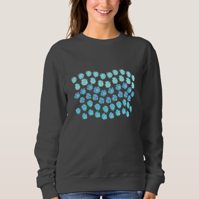 Blue Waves Women's Basic Sweatshirt (Vorderseite)