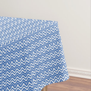 Blue Wavy Summer Pattern Rectangle Tischdecke