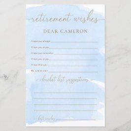 Blue Wcolor Retirement wünscht sich