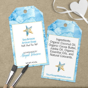 Blue Wcolor Starfish Beach Themenseife Geschenkanhänger