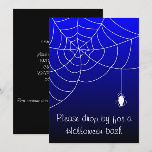 Blue Web of Fright Halloween-Party Einladung