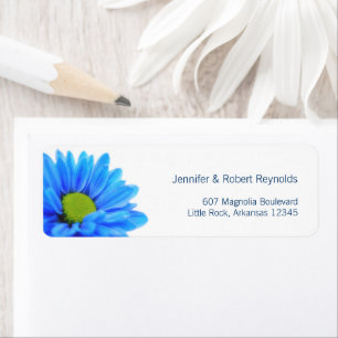 Blue Wedding Address Label