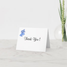 Blue Wedding Bells Danke Karte