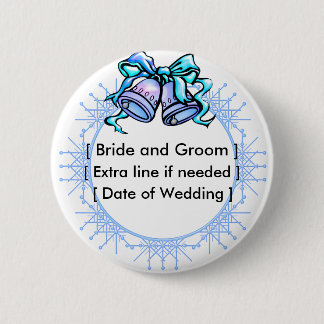 Blue Wedding Bells - Maßgeschneidert Button