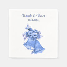 Blue Wedding Bells Personalisiert