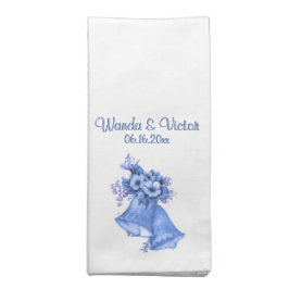 Blue Wedding Bells Personalisiert Serviette