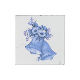 Blue Wedding Bells Steinmagnet