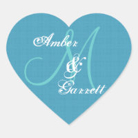 Blue Wedding Damask Monogram Any Initial V06