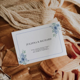 Blue Wedding Envelope Address Template