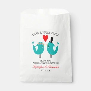 Blue Wedding Love Birds Sweet Leckereien Geschenktütchen