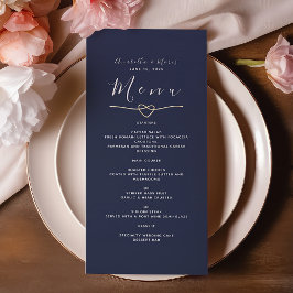 Blue Wedding Menu Menükarte