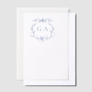 Blue Wedding Monogram Wappen Overlay Wedding